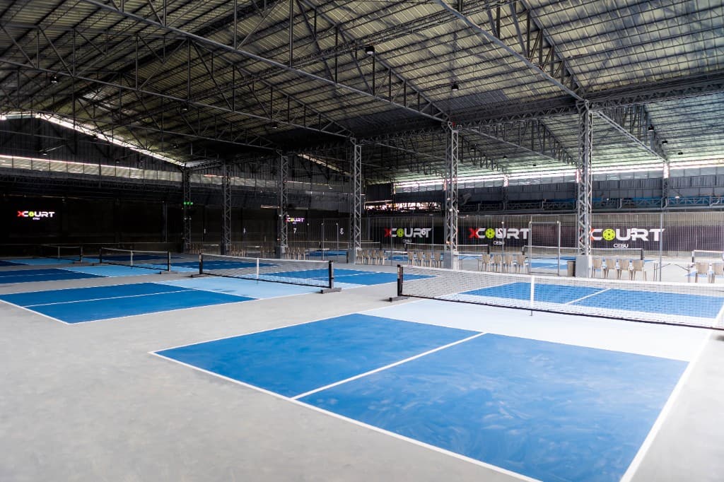Indoor pickleball courts at X Court Cebu