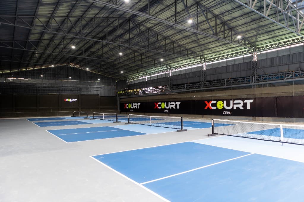 Indoor pickleball courts at X Court Cebu