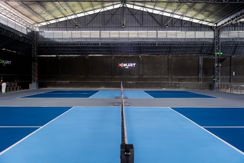 Indoor pickleball courts at X Court Cebu