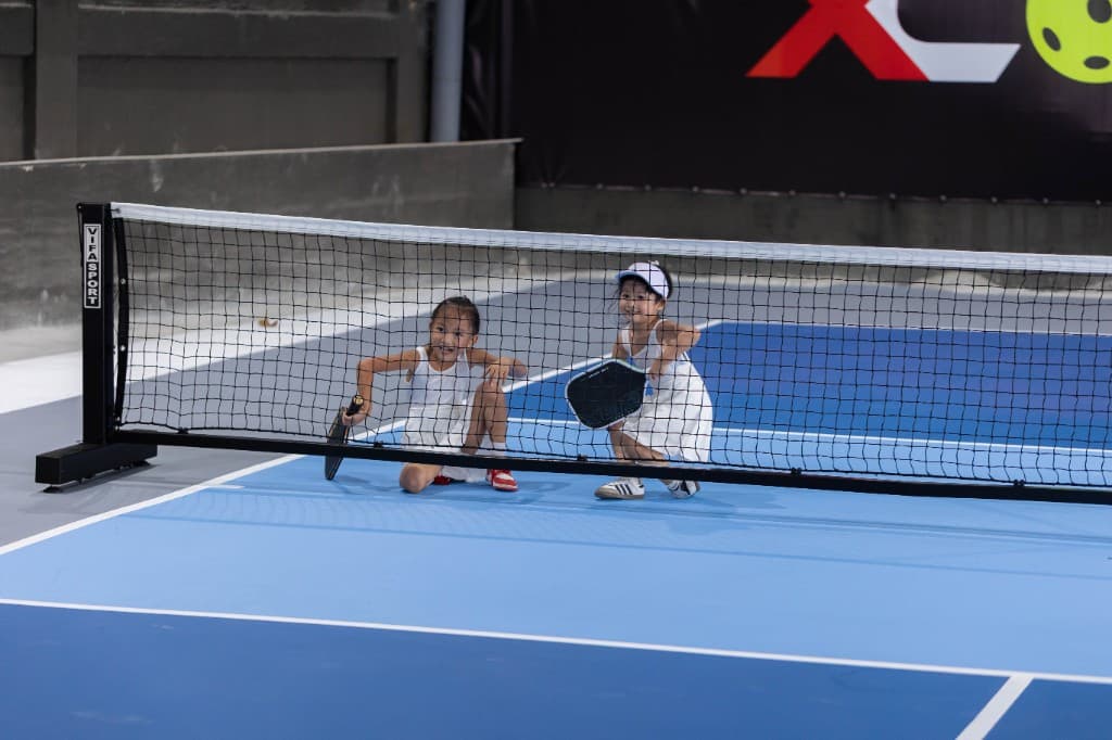 Kids playing pickleball at X Court Cebu