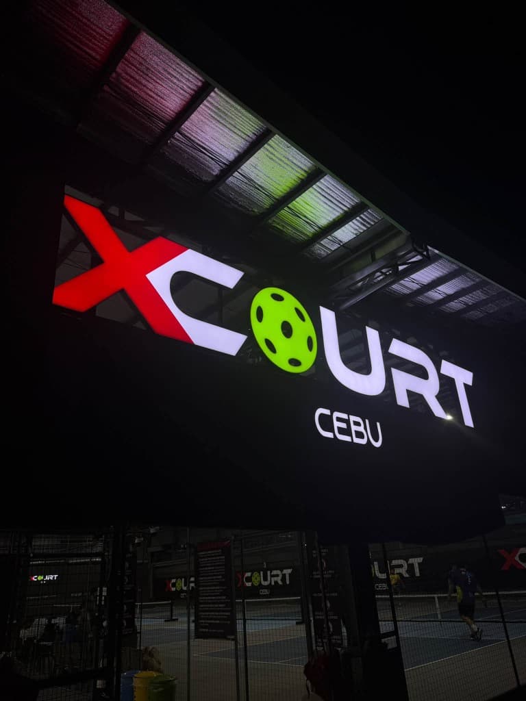 Indoor pickleball courts at X Court Cebu