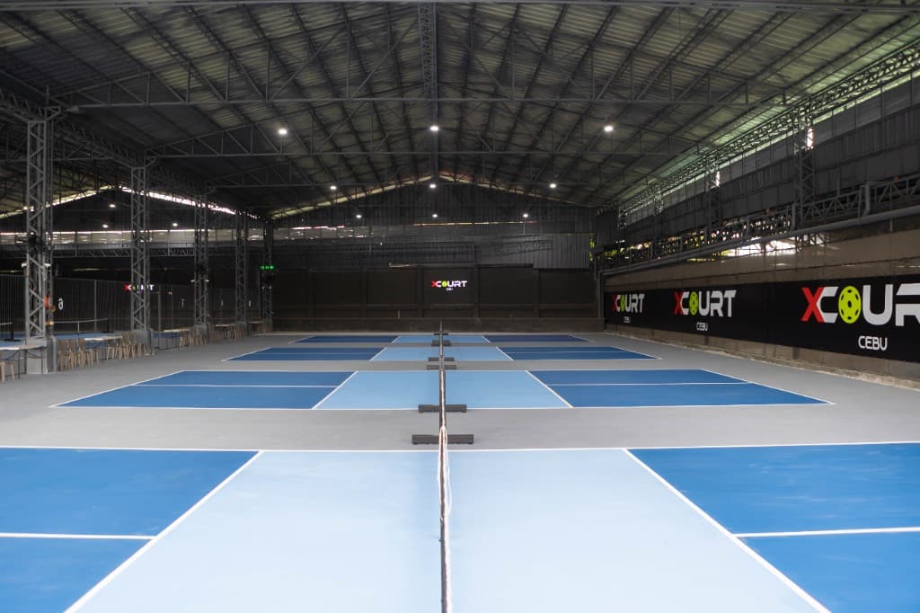 Indoor pickleball courts at X Court Cebu